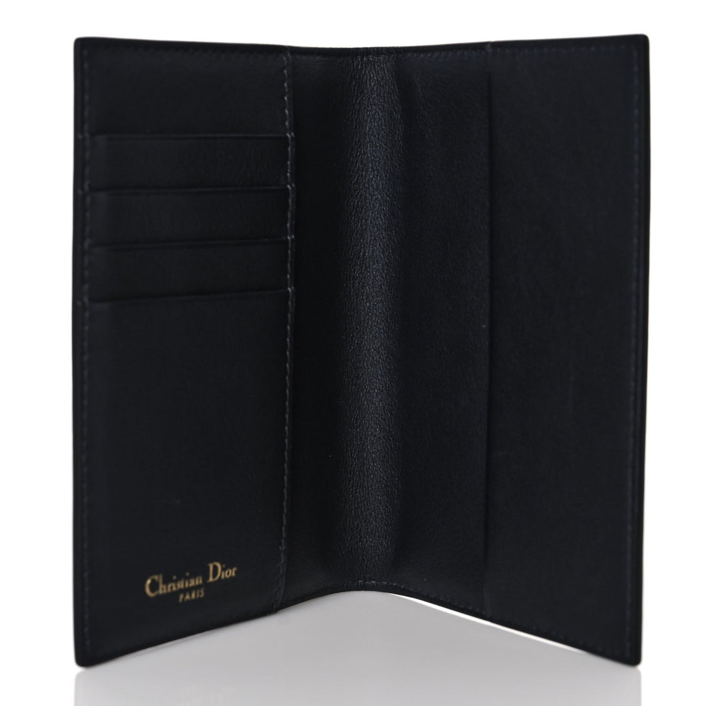 Calfskin Oblique Passport Holder Blue