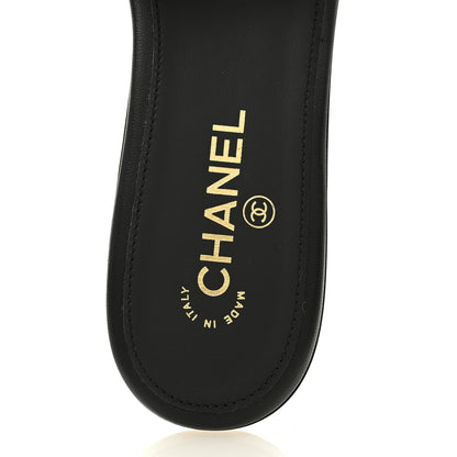 Chanel Lambskin Quilted Turnlock Flat Mules 39 Black 39.5 Black 7 of 10