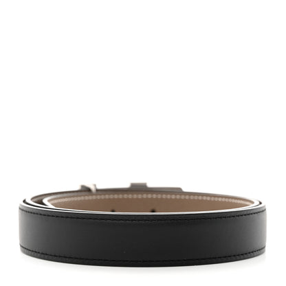 Hermes Swift Epsom 24mm Constance H Belt 80 32 Black Etoupe 3 of 10