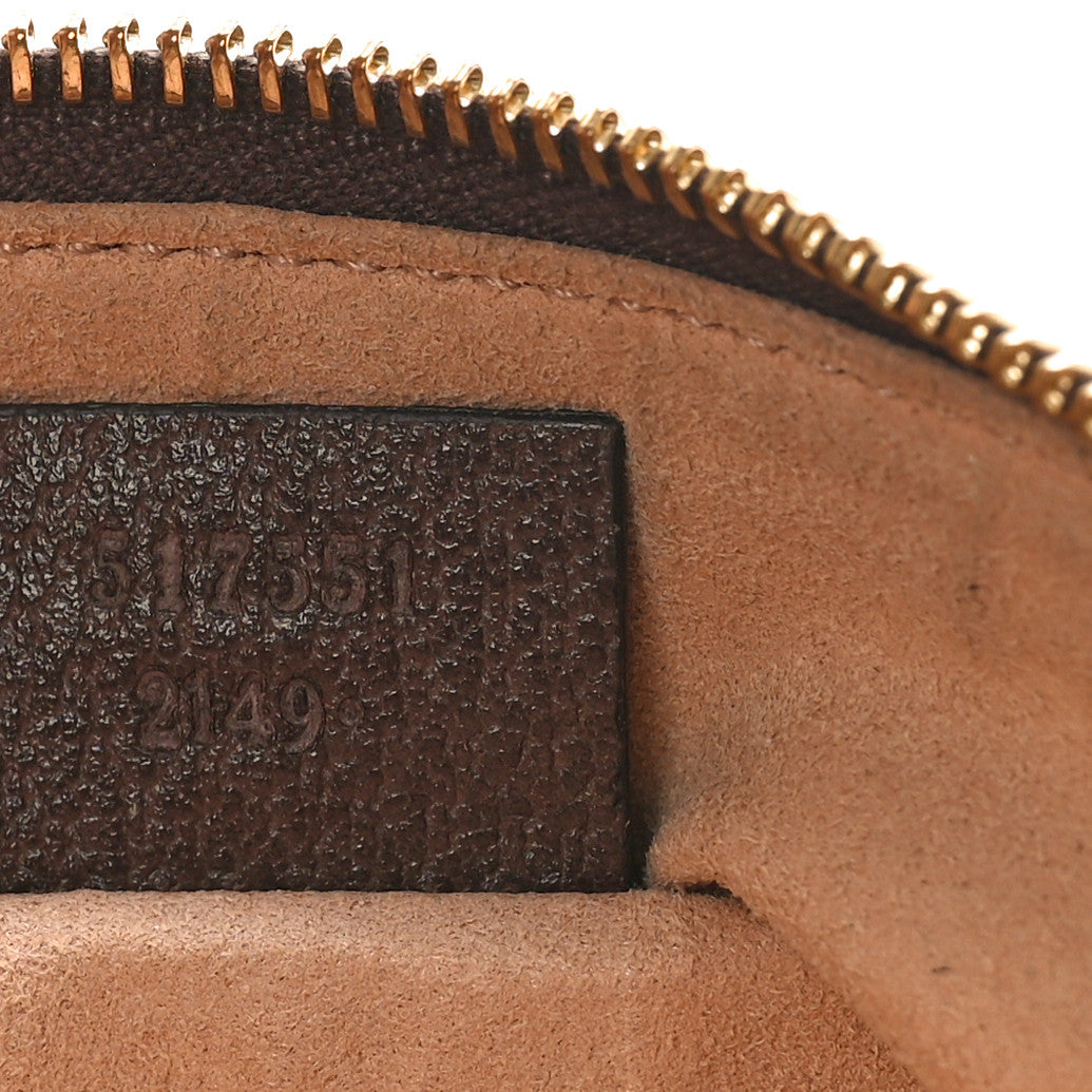 GG Supreme Monogram Large Ophidia Pouch Clutch Brown