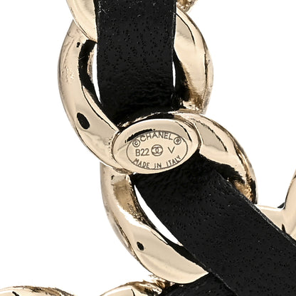 Chanel Lambskin Chain CC Brooch Black Gold 3 of 3