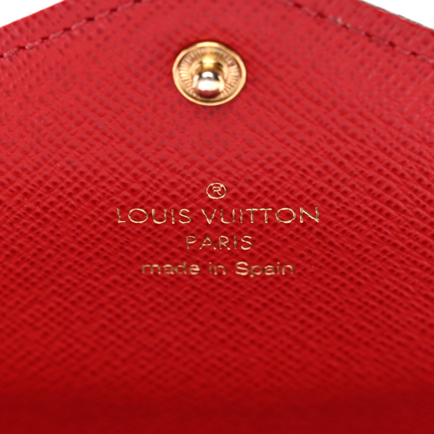 Damier Ebene Josephine Wallet Red