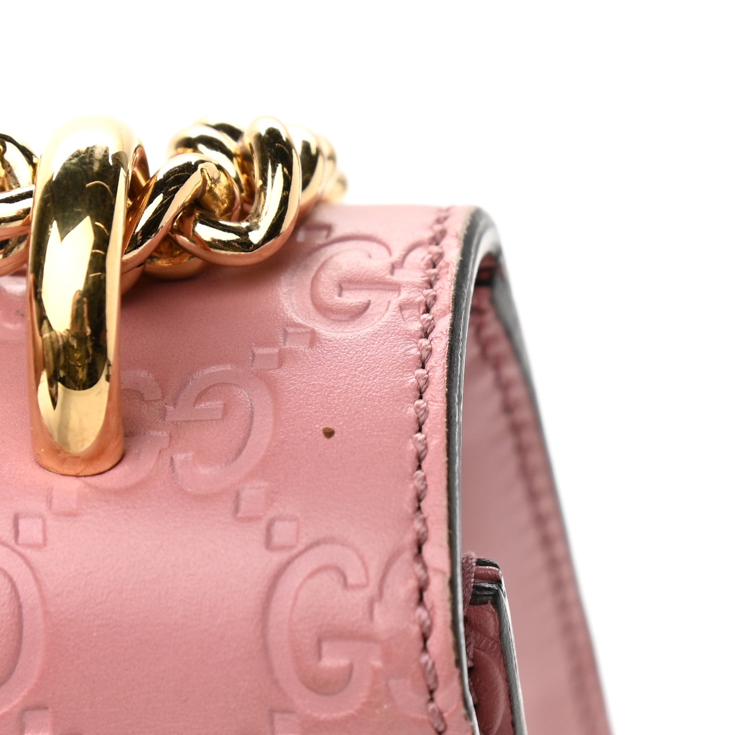 Gucci Guccissima Signature Medium Padlock Shoulder Bag Rose Baby Candy 11 of 13
