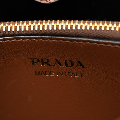 Prada Saffiano Cuir Calfskin Matinee Tote Cognac Black 6 of 11