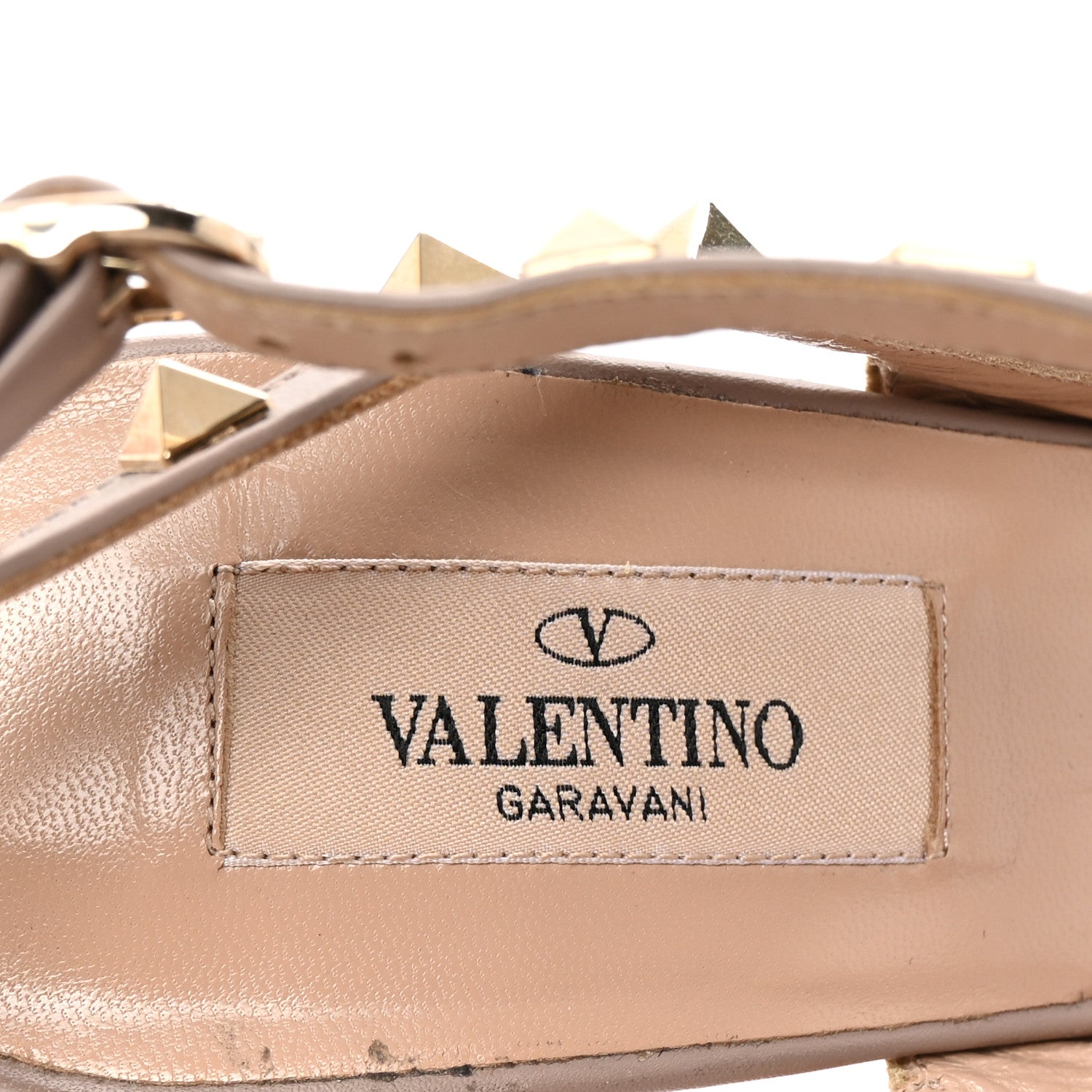 Valentino Garavani Pony Hair Rockstud Ankle Strap Pumps 39 Gold 8 of 9