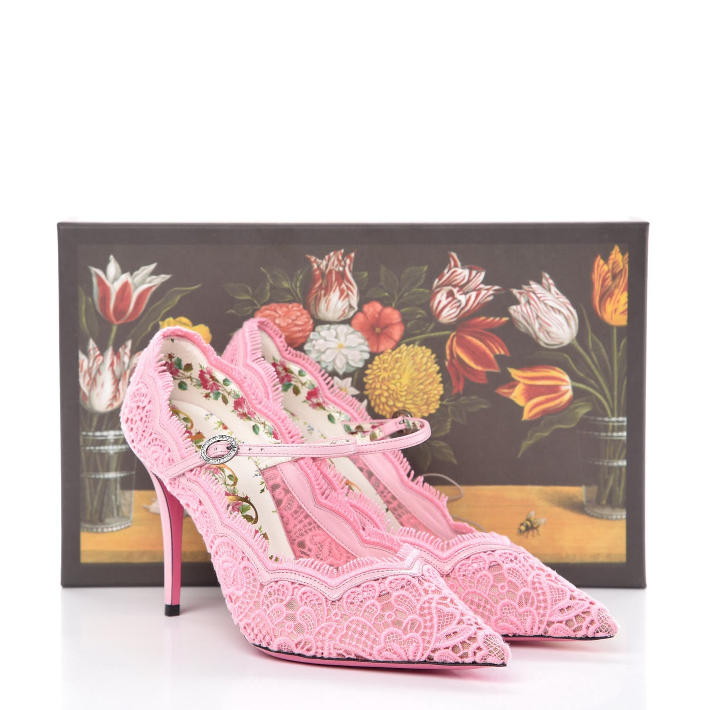 Lace Pizzo Venice Pumps 39 Sugar Pink
