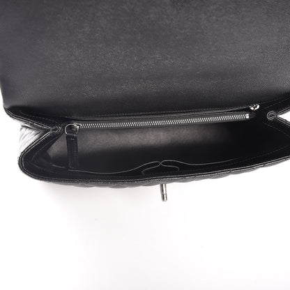 Chanel Caviar Lizard Quilted Medium Coco Handle Flap Black 6 of 8