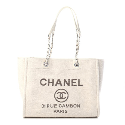 Chanel Mixed Fibers Small Deauville Tote Ecru 1 of 6