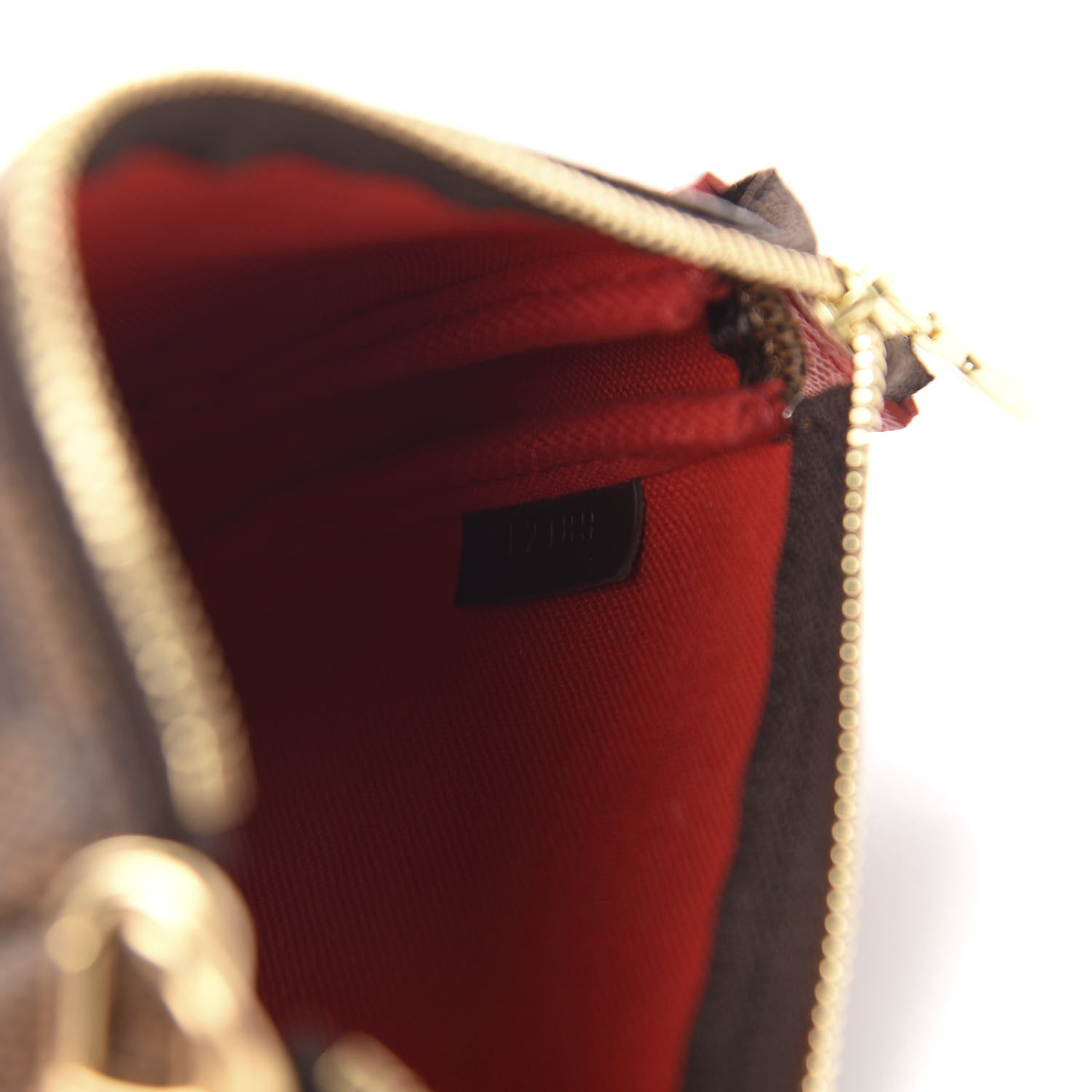 Louis Vuitton Damier Ebene 2019 Christmas Animation Mini Pochette Accessories Red 7 of 8