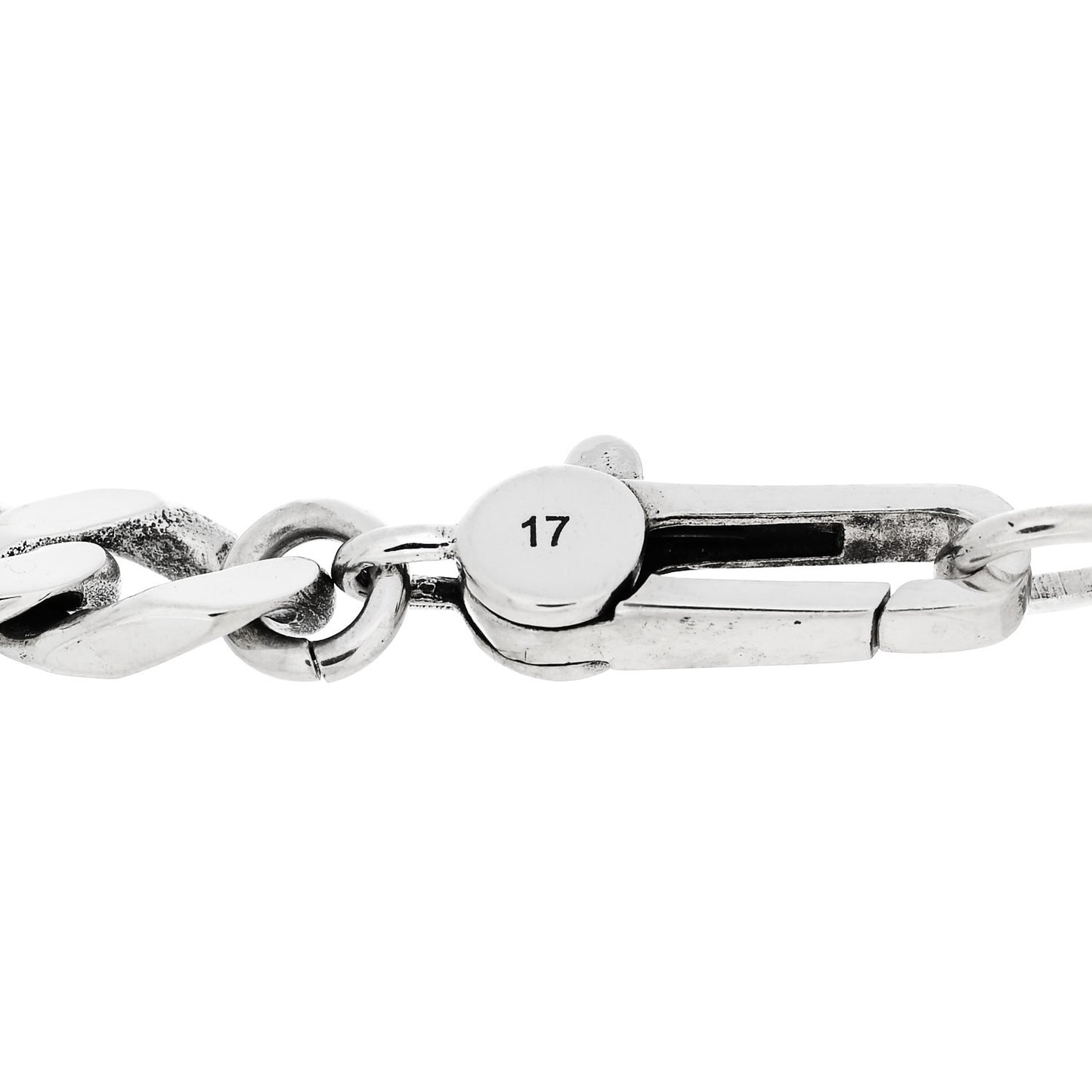 Sterling Silver GucciGhost Hamlet Skull ID Chain Bracelet