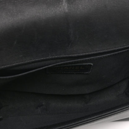 Chanel Metallic Crumpled Goatskin Medium Boy Flap Black Gold 5 of 10