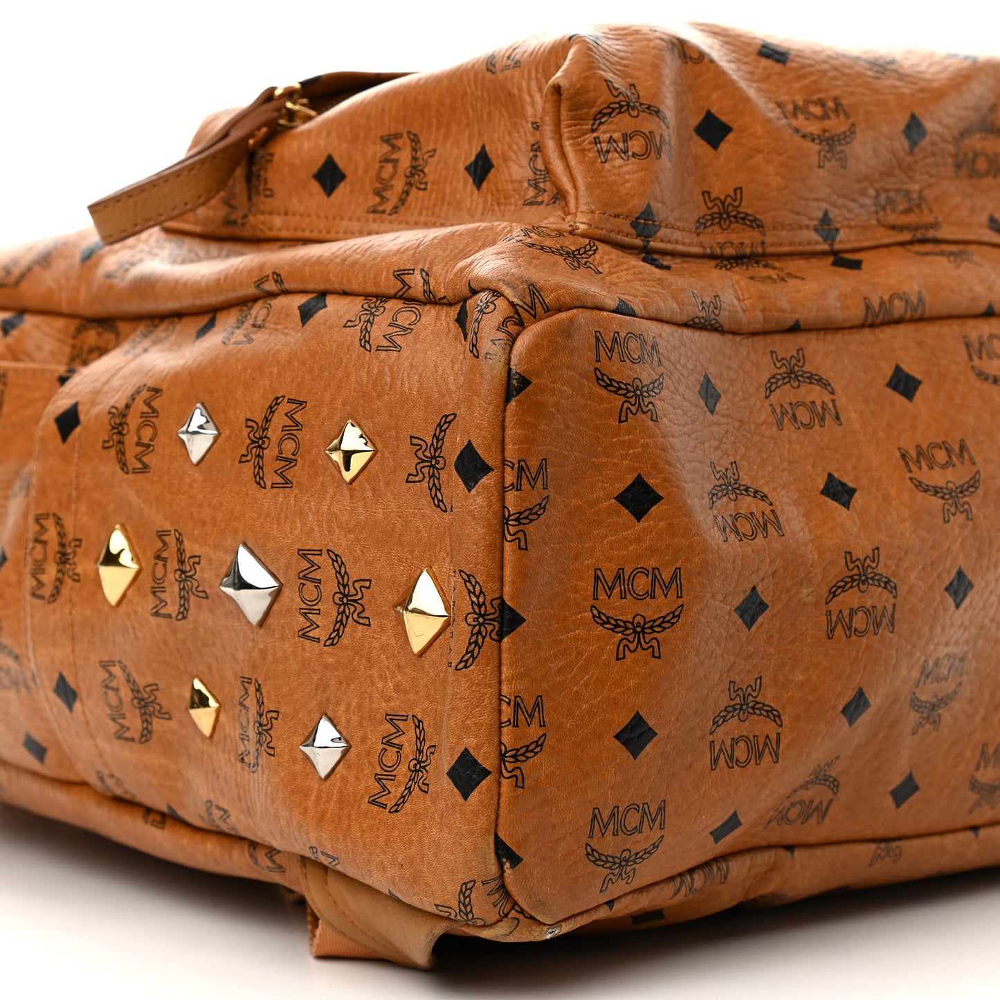 Visetos Medium Stud Stark Backpack Cognac