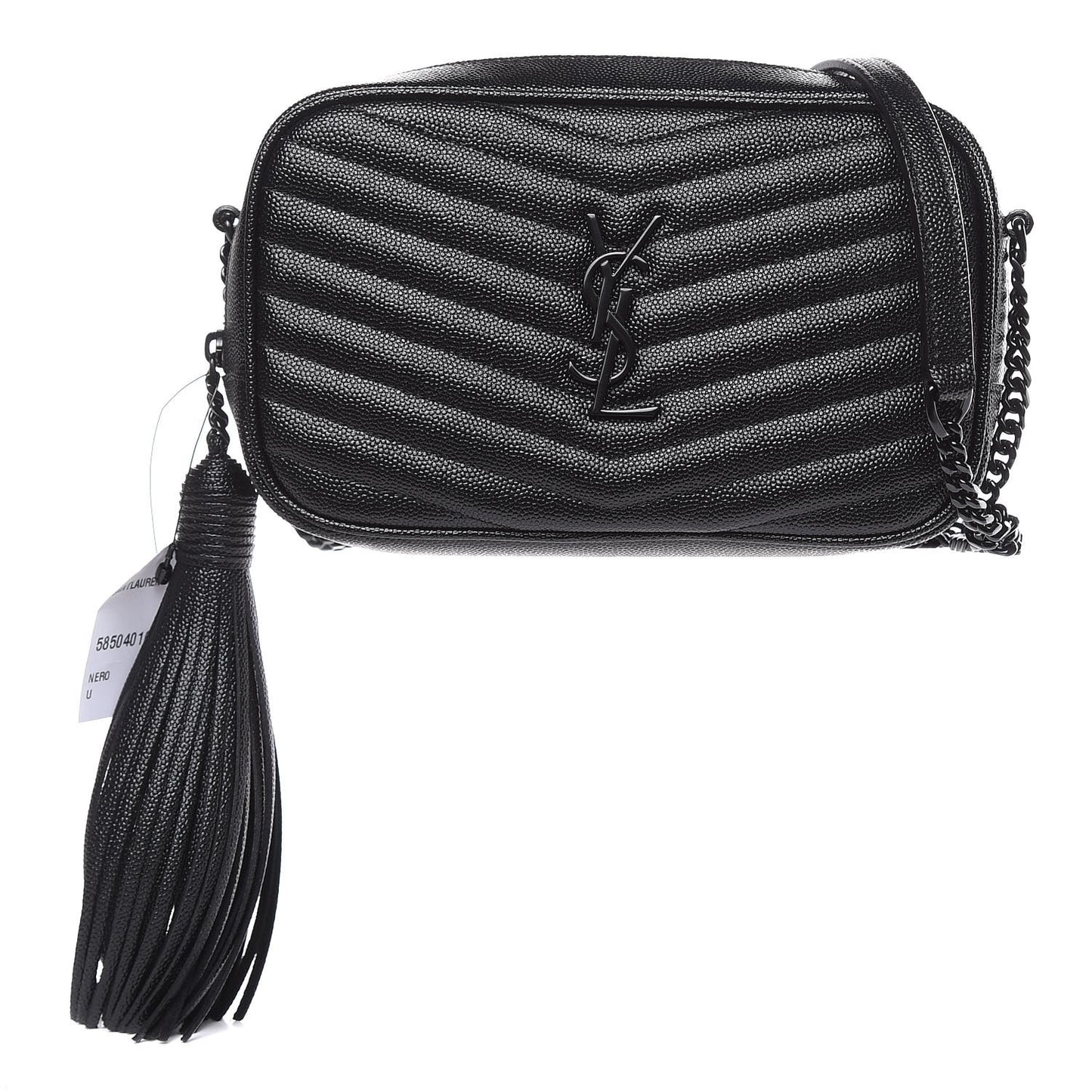 Grain De Poudre Matelasse Monogram Mini Lou Camera Bag Black