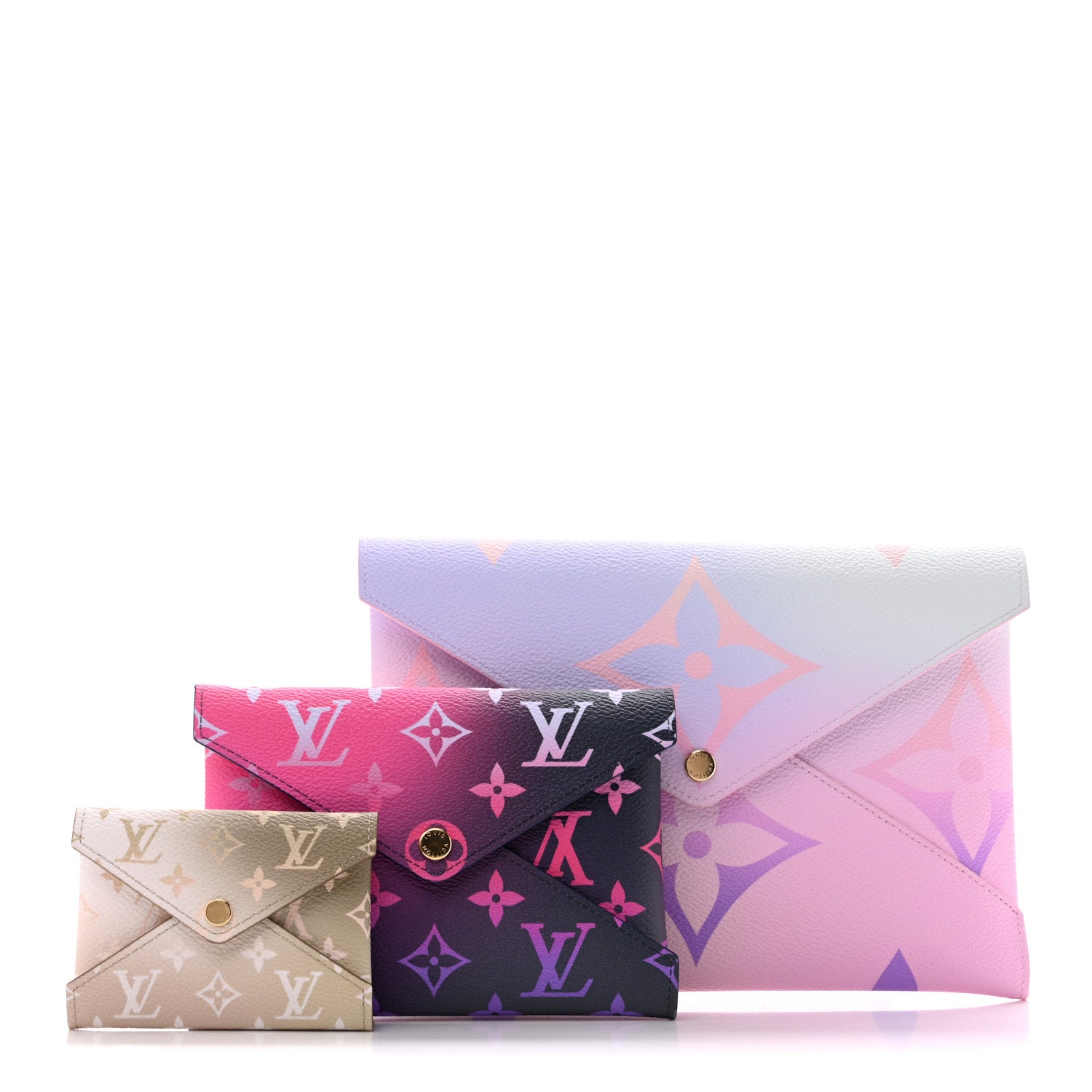 Louis Vuitton Monogram Giant Spring In The City Kirigami Pochette Set Sunrise Pastel Midnight Fuchsia Sunset Kaki 1 of 9