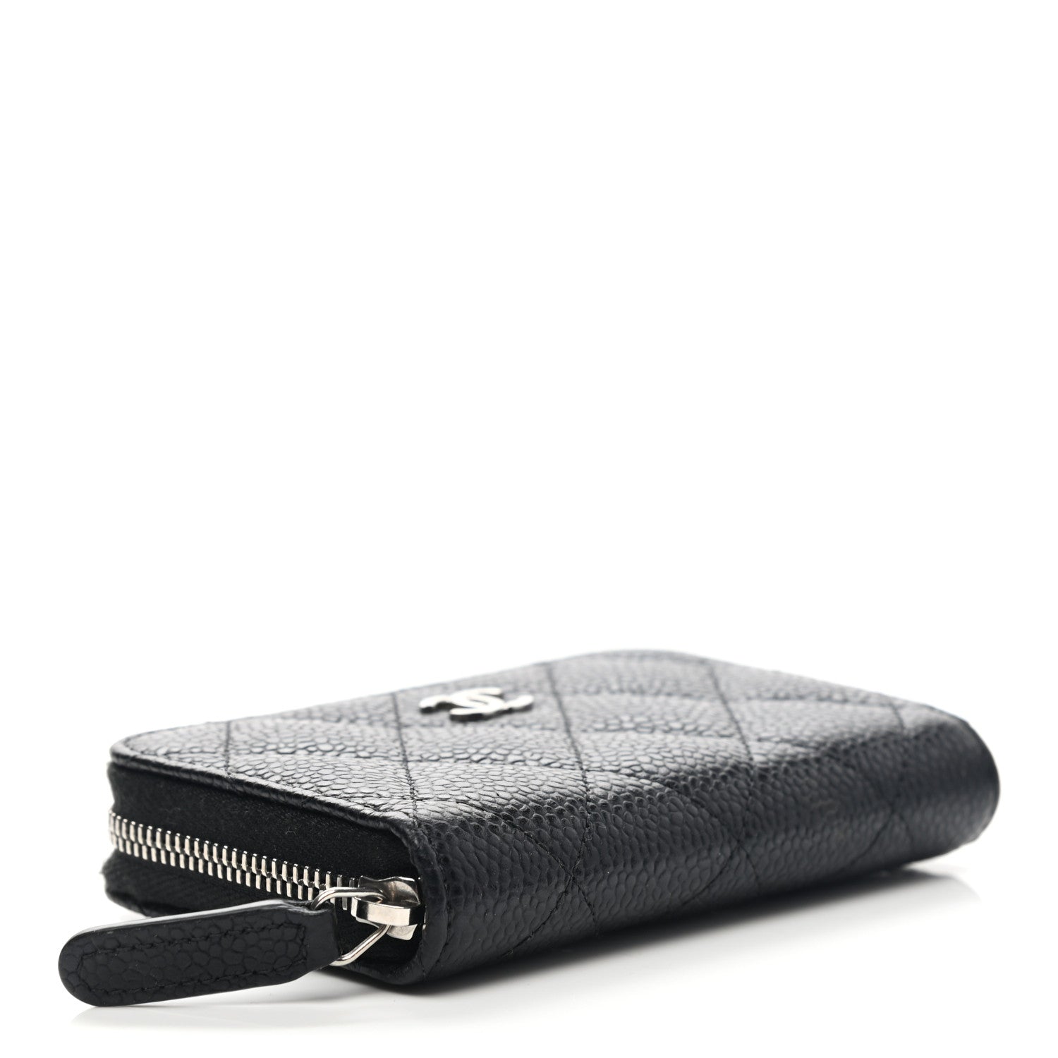 Chanel Caviar Quilted Zip Coin Purse Black 4 of 9