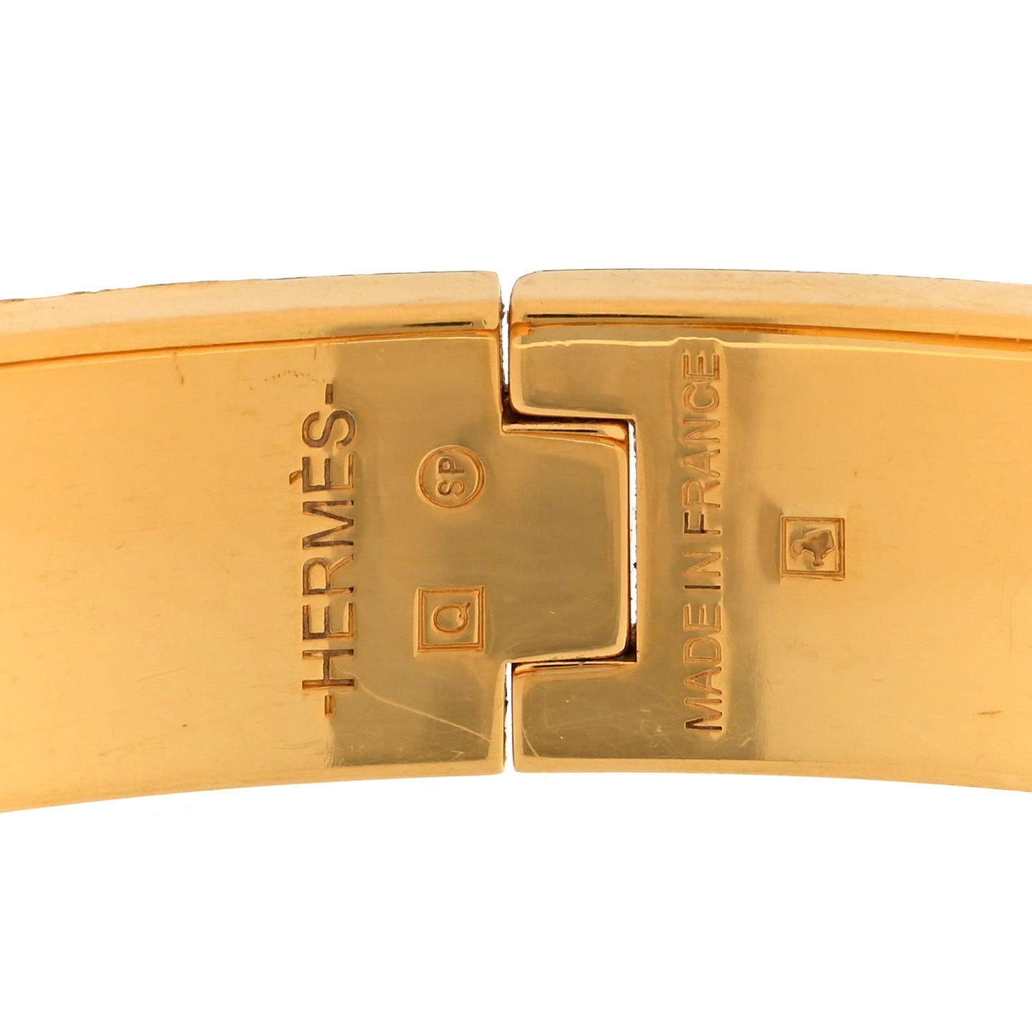 Enamel Narrow Clic Clac H Bracelet PM White