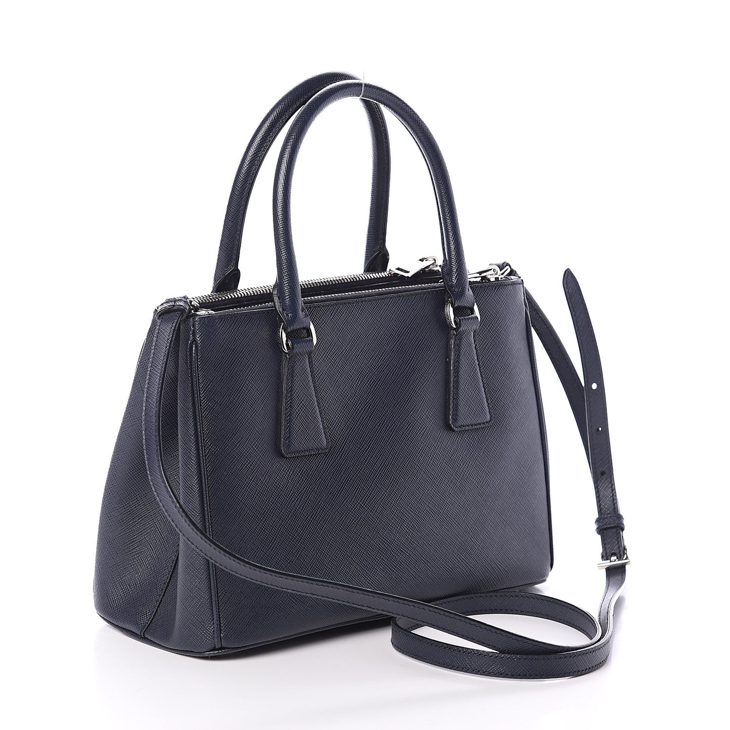 Saffiano Mini Galleria Double Zip Tote Baltico