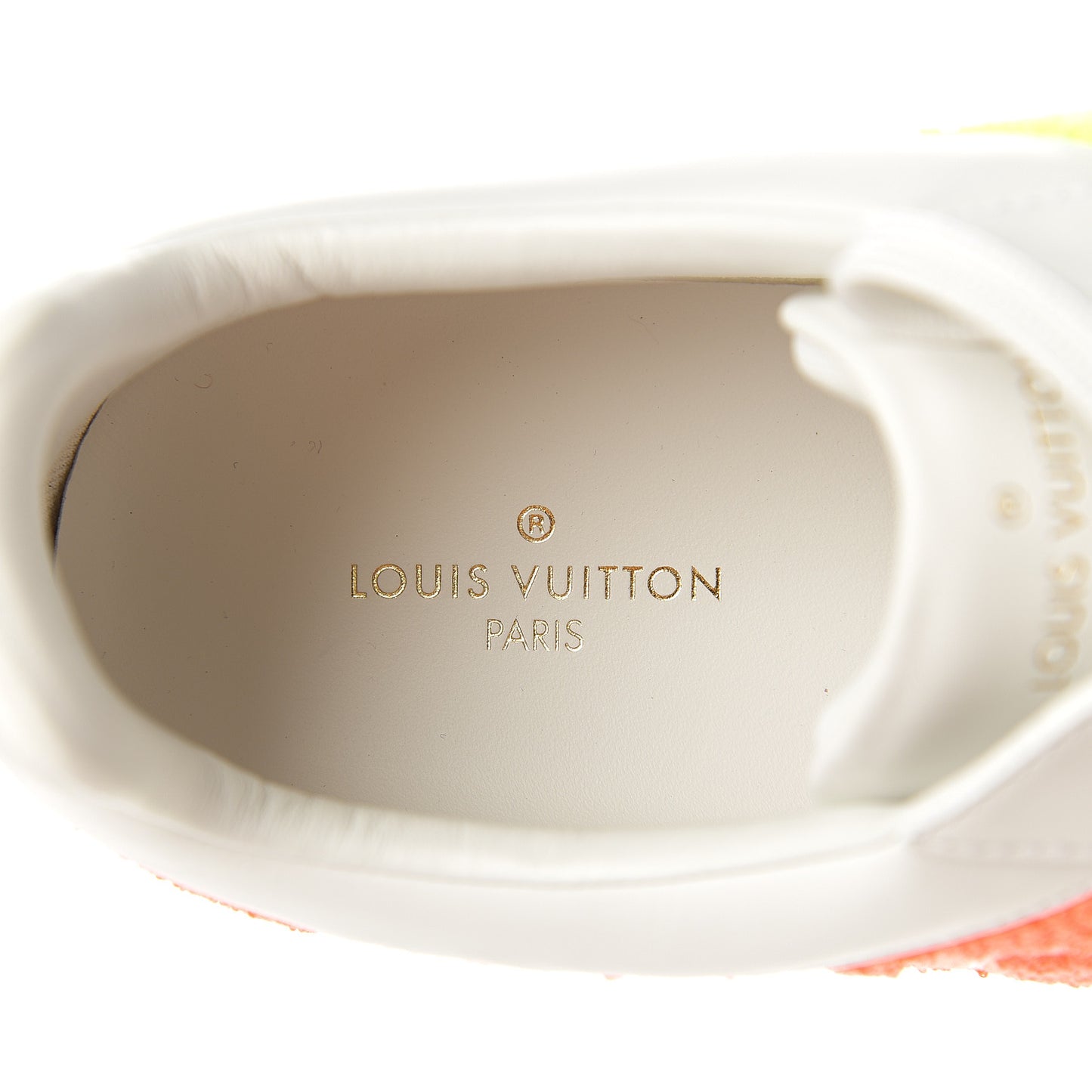 Calfskin Luxembourg Sneakers 10 White Orange Yellow