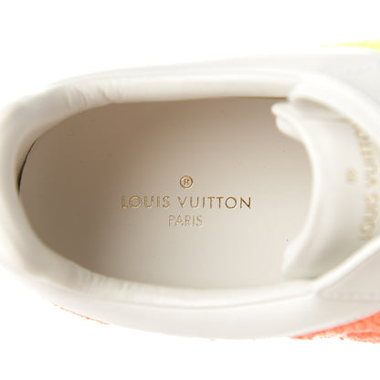 Louis Vuitton Calfskin Luxembourg Sneakers 10 White Orange Yellow 6 of 10