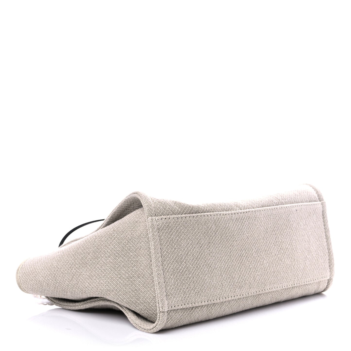 Mixed Fibers Small Deauville Tote Beige Black