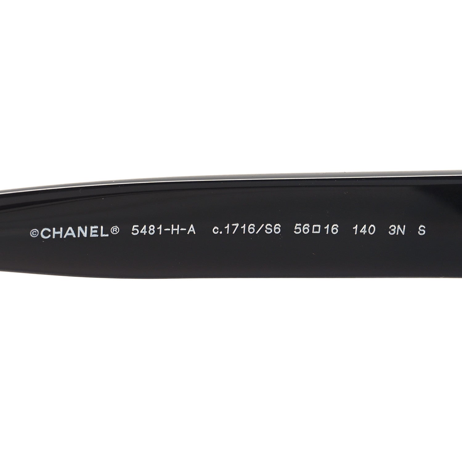 Chanel Acetate Pearl Cat Eye CC Sunglasses 5481-H-A Black 5 of 8