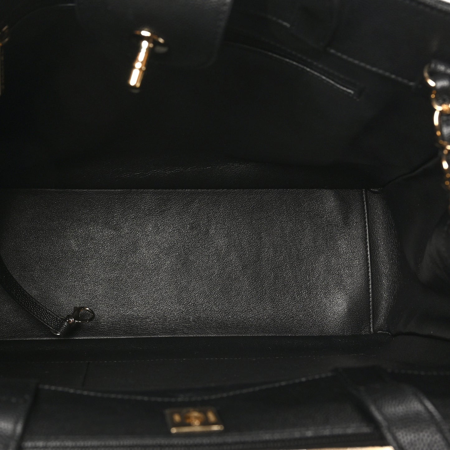 Caviar Quilted Large Business Affinity Shopping Bag Black