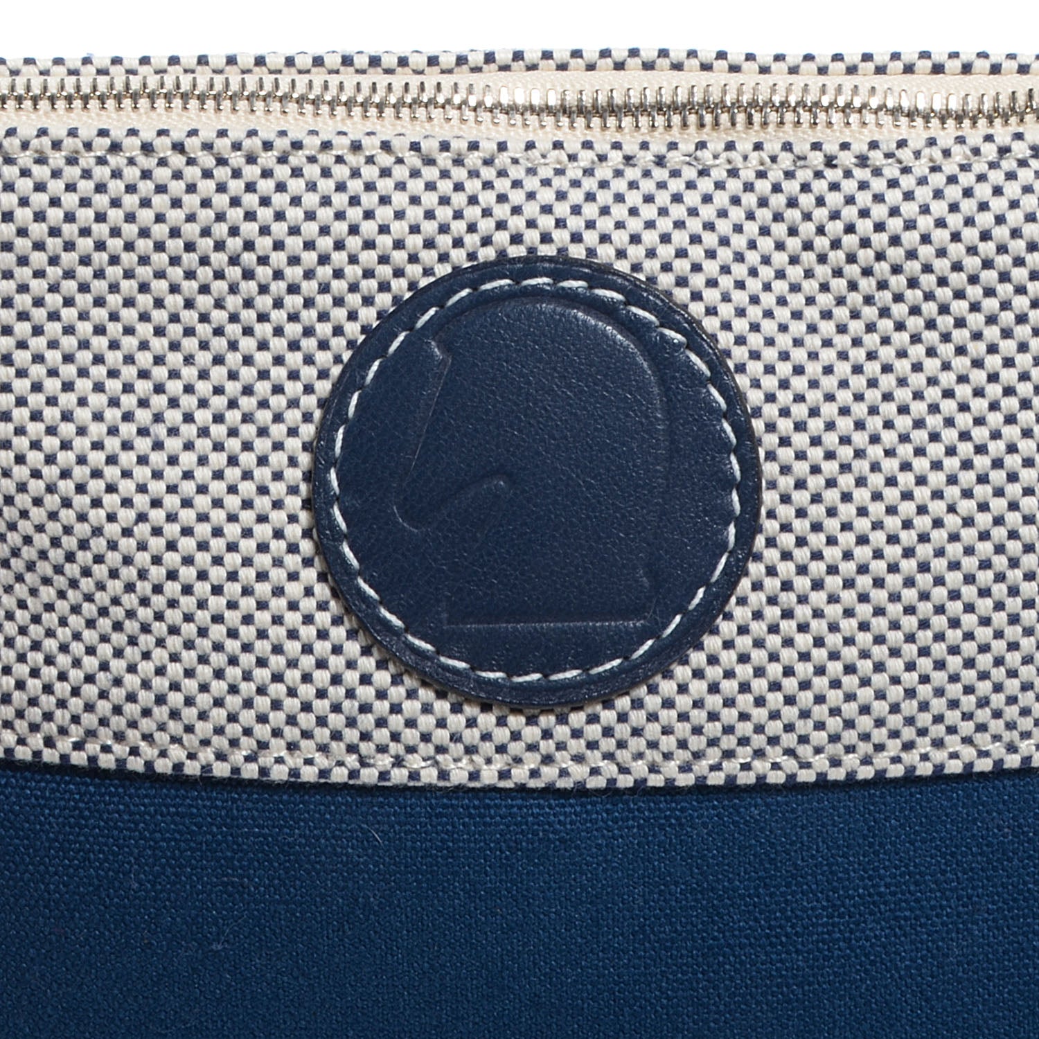 Hermes Canvas Bolide Samarcande Toiletry Case MM Indigo Bleu 10 of 11