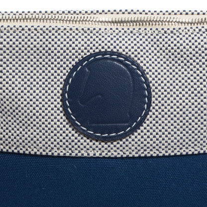 Hermes Canvas Bolide Samarcande Toiletry Case MM Indigo Bleu 10 of 11