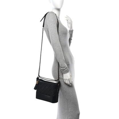 Chanel Aged Calfskin Quilted New Medium Gabrielle Hobo Black 2 of 11