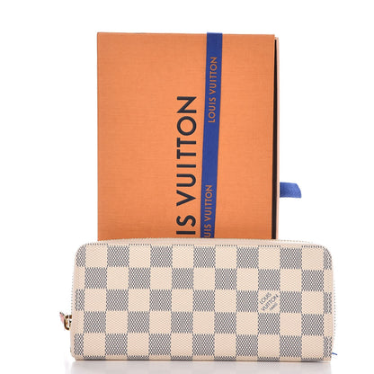 Louis Vuitton Damier Azur Clemence Wallet Rose Ballerine 8 of 8