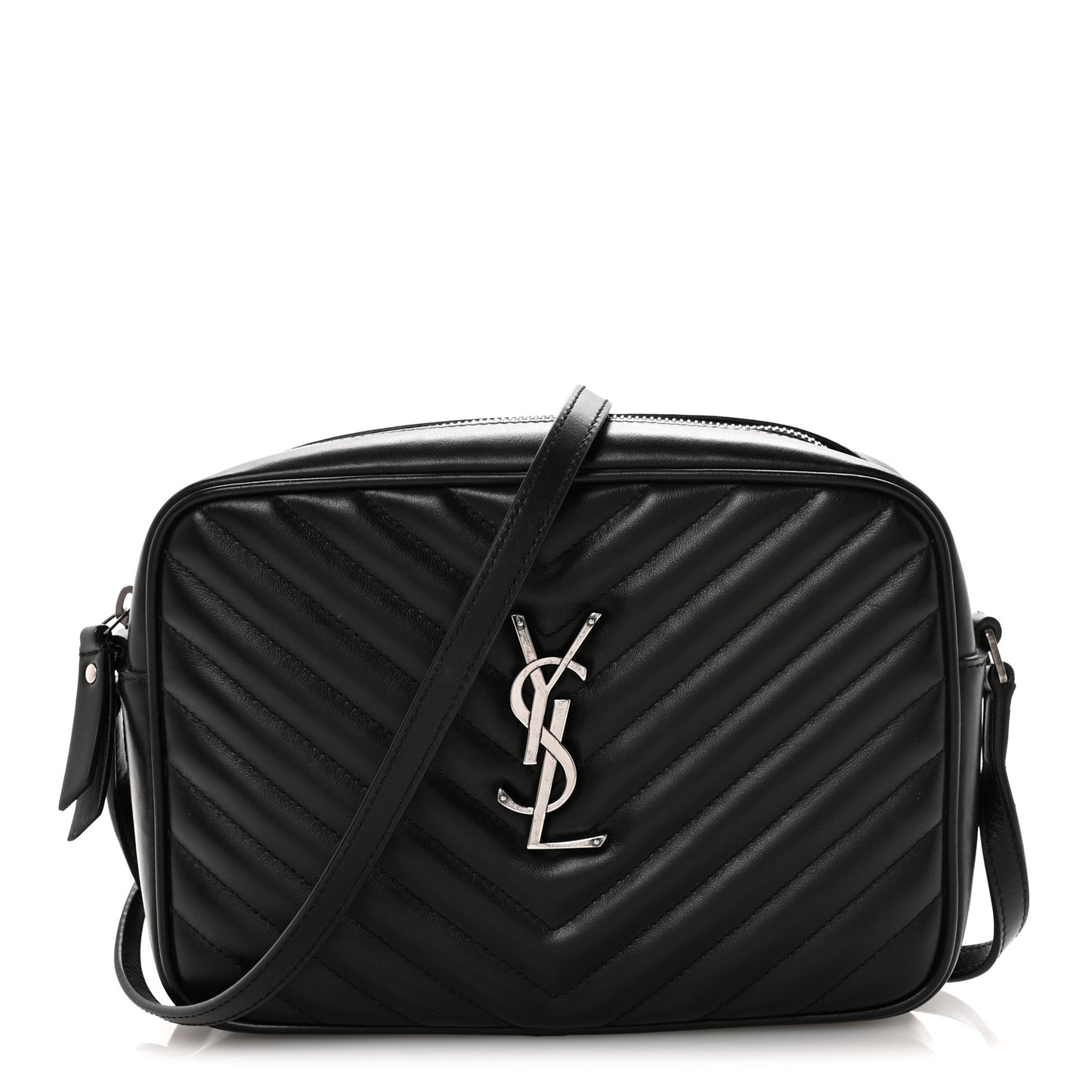 Calfskin Matelasse Monogram Lou Camera Bag Black