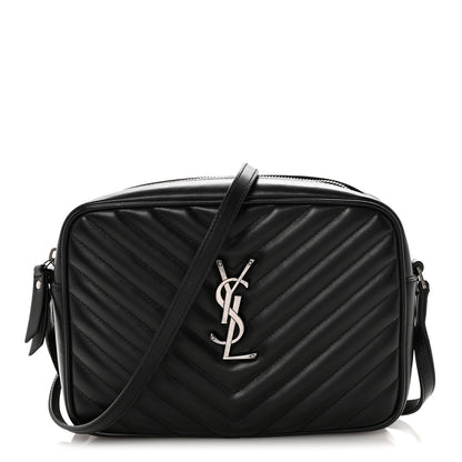 Saint Laurent Calfskin Matelasse Monogram Lou Camera Bag Black 1 of 9
