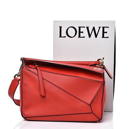 Loewe Calfskin Small Puzzle Bag Scarlet 15 of 16
