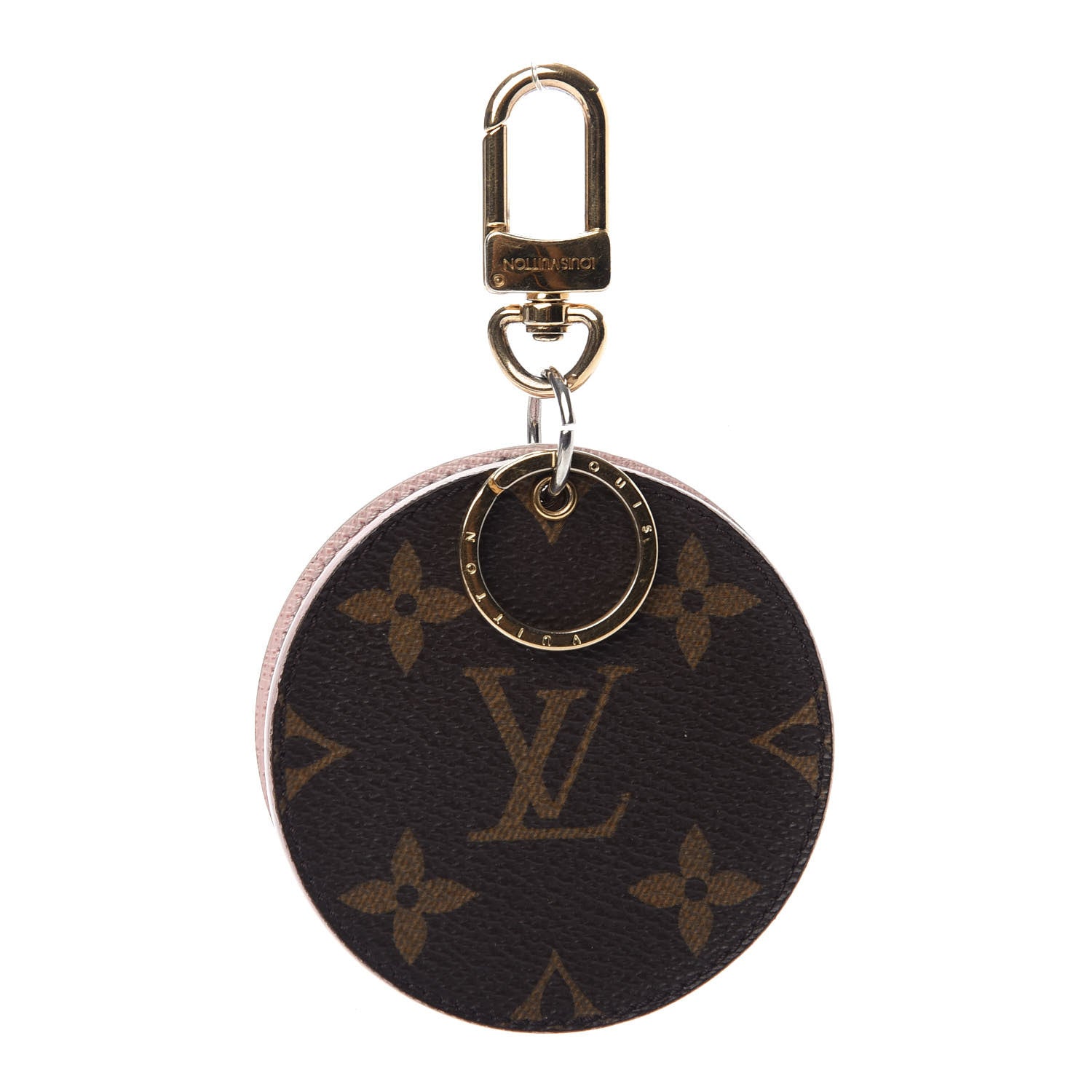Louis Vuitton Monogram LV Mirror Bag Charm Key Holder Rose Ballerine 1 of 5
