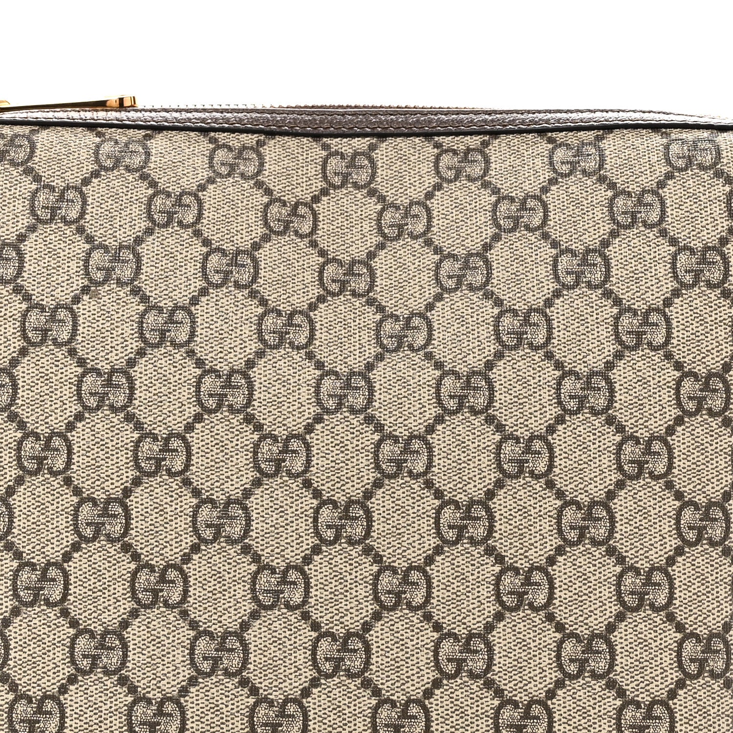 Gucci GG Supreme Monogram Textured Calfskin Web Super Mini Ophidia Shoulder Bag Beige Ebony New Acero 8 of 11