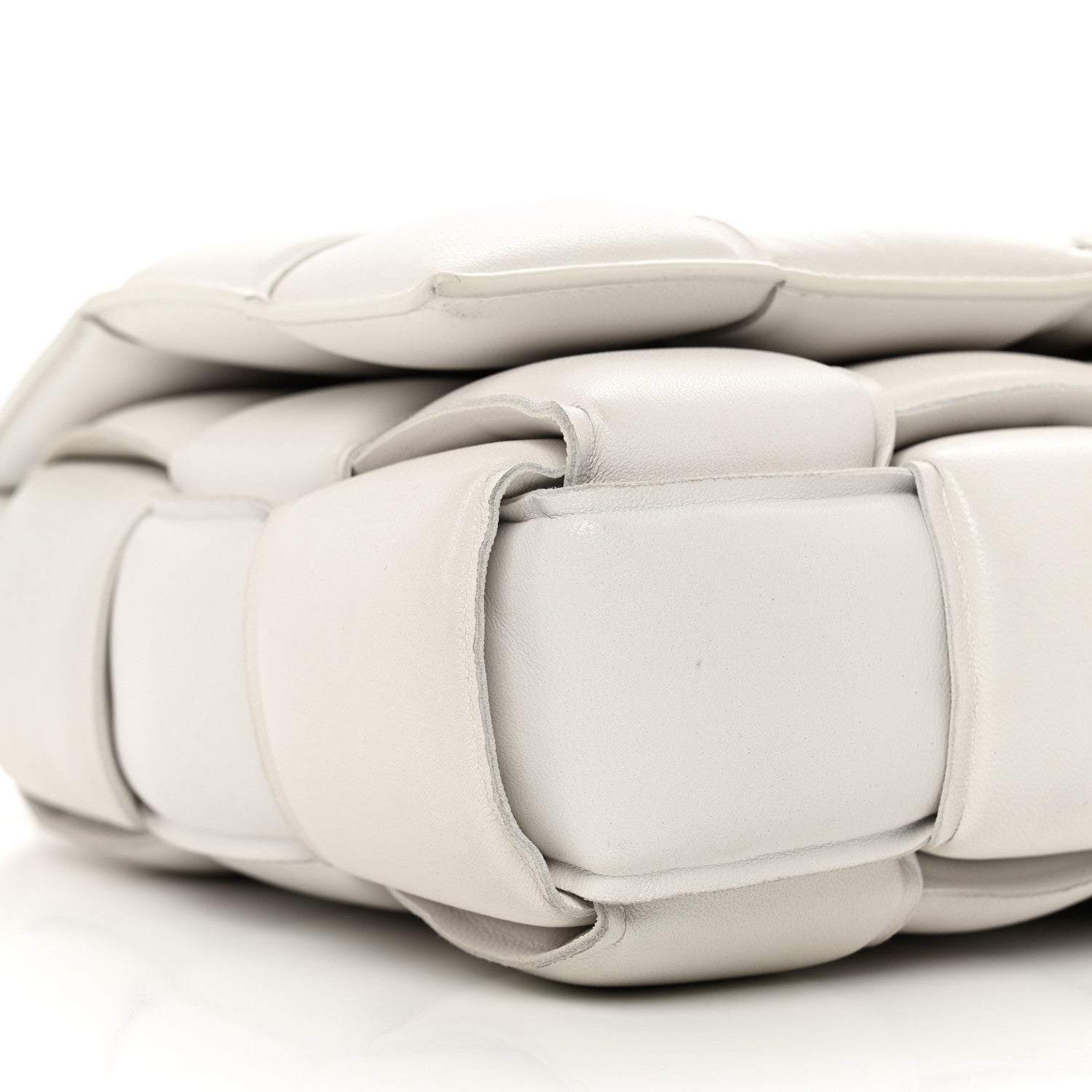 Bottega Veneta Nappa Maxi Intreccio Padded Cassette Crossbody Bag Chalk 8 of 8