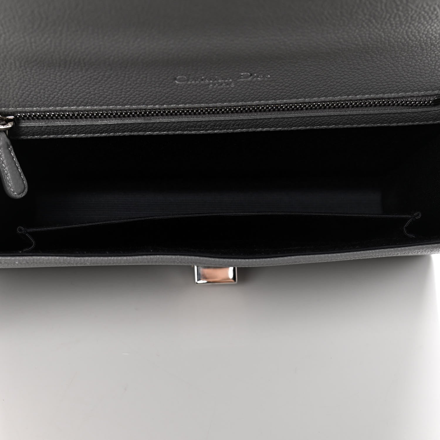 Christian Dior Grained Calfskin Medium Diorama Flap Bag Gris 15 of 16