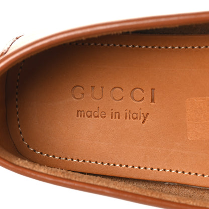 Gucci Soft Clove Calfskin Web Mens Horsebit Driver Loafers 9.5 Cognac 7 of 8