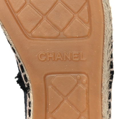 Chanel Denim Toile CC Espadrilles 38 Black 6 of 9