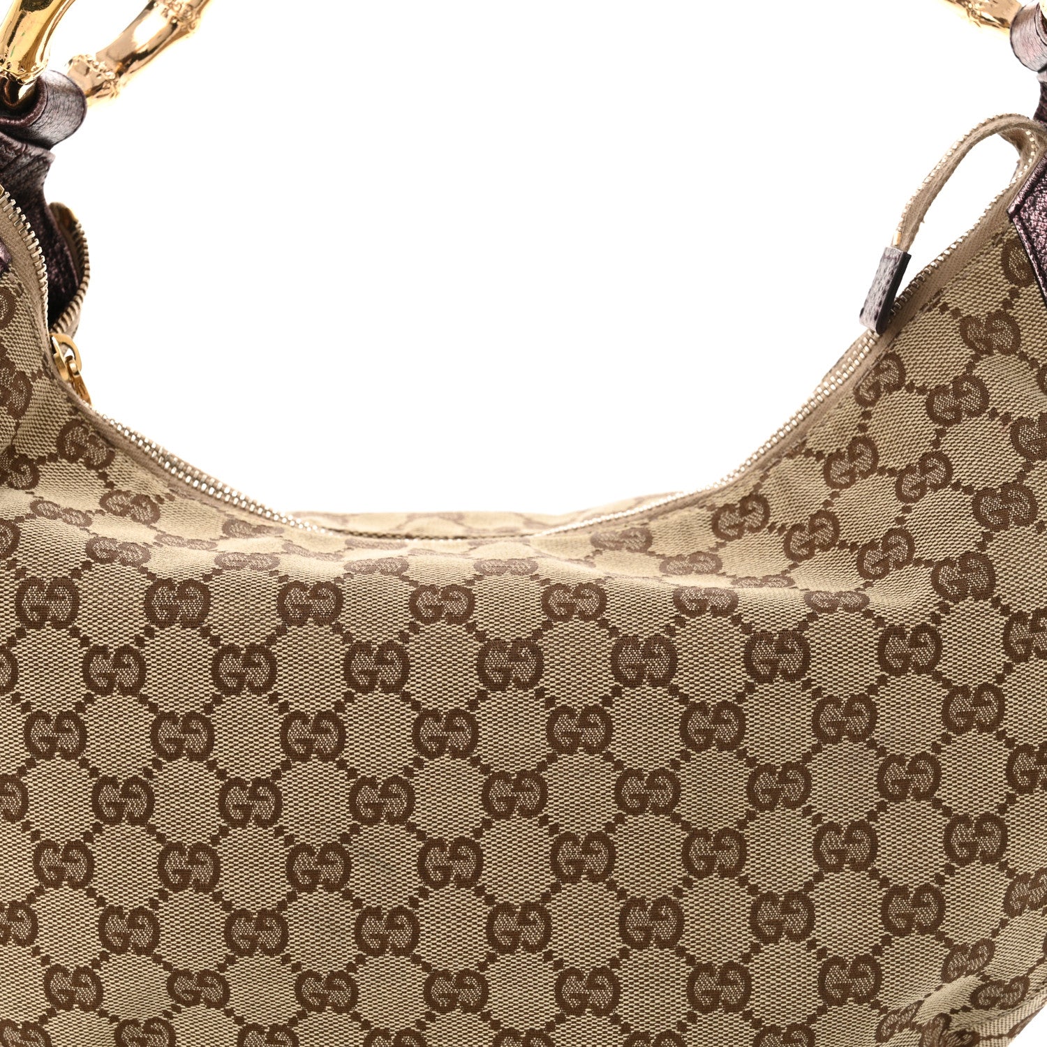 Gucci Monogram Bamboo Ring Hobo Aubergine 8 of 13