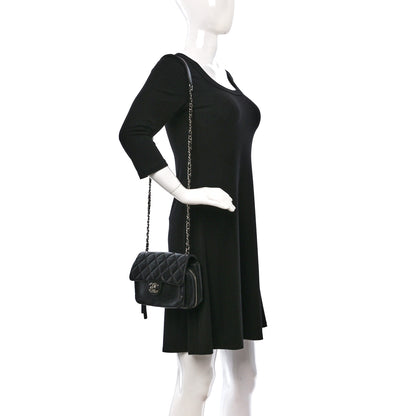 Chanel Aged Calfskin Quilted Express Zip Around Flap Black 2 of 11