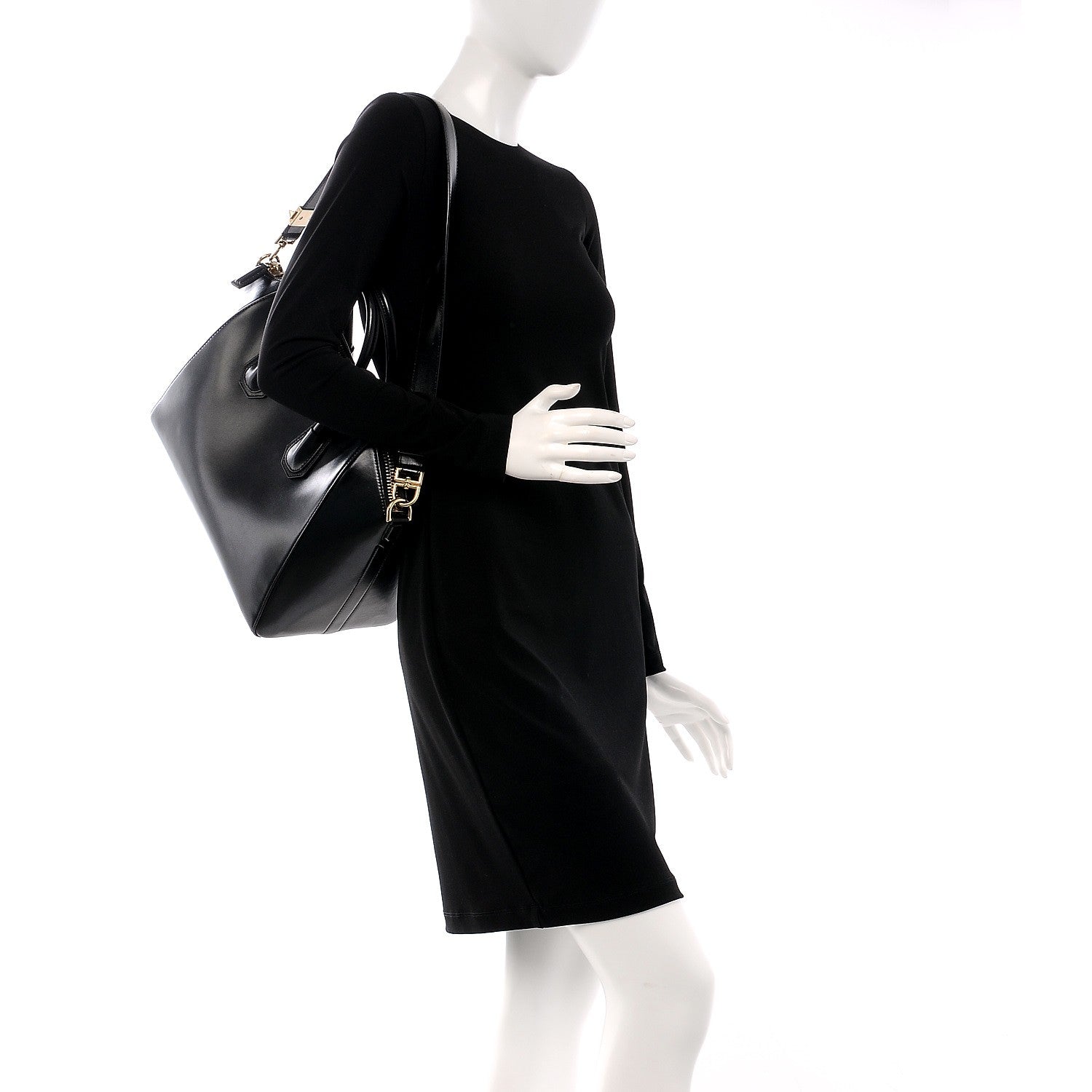 Givenchy Shiny Lord Calfskin Medium Antigona Black 2 of 8