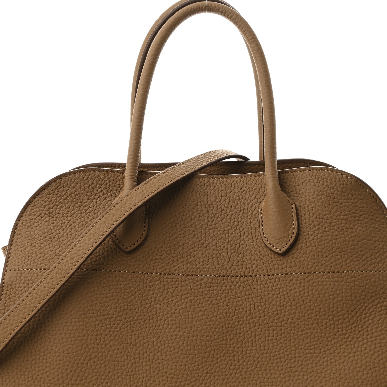 The Row Matte Grained Calfskin Soft Margaux 12 Sandpit 7 of 9