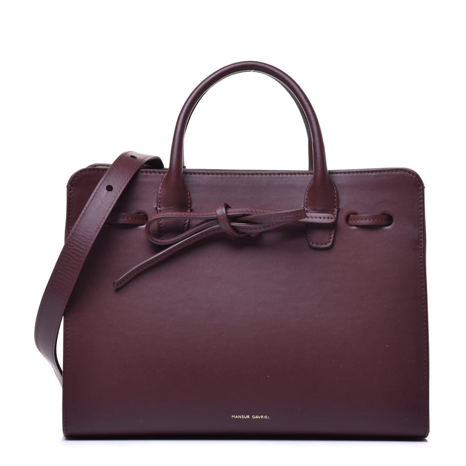 Mansur Gavriel Calfskin Mini Sun Bag Burgundy 1 of 8