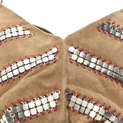 Bottega Veneta Nappa Velour Embellished Chrysler Aquilone Fortune Cookie Hobo Beige Pink 8 of 15