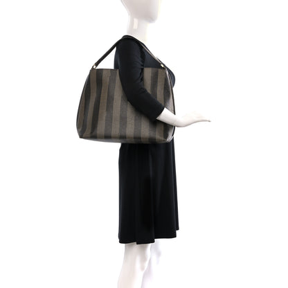 Fendi Pequin Spalmati Vitello Flamingo Hobo Bag Tobacco 2 of 9
