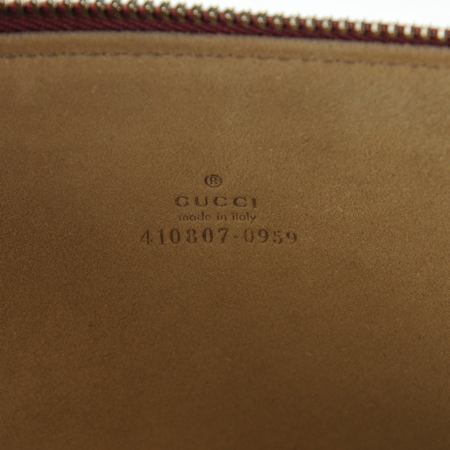 GG Supreme Monogram Blooms Suede Large Zip Pouch Beige Multicolor Dry Rose
