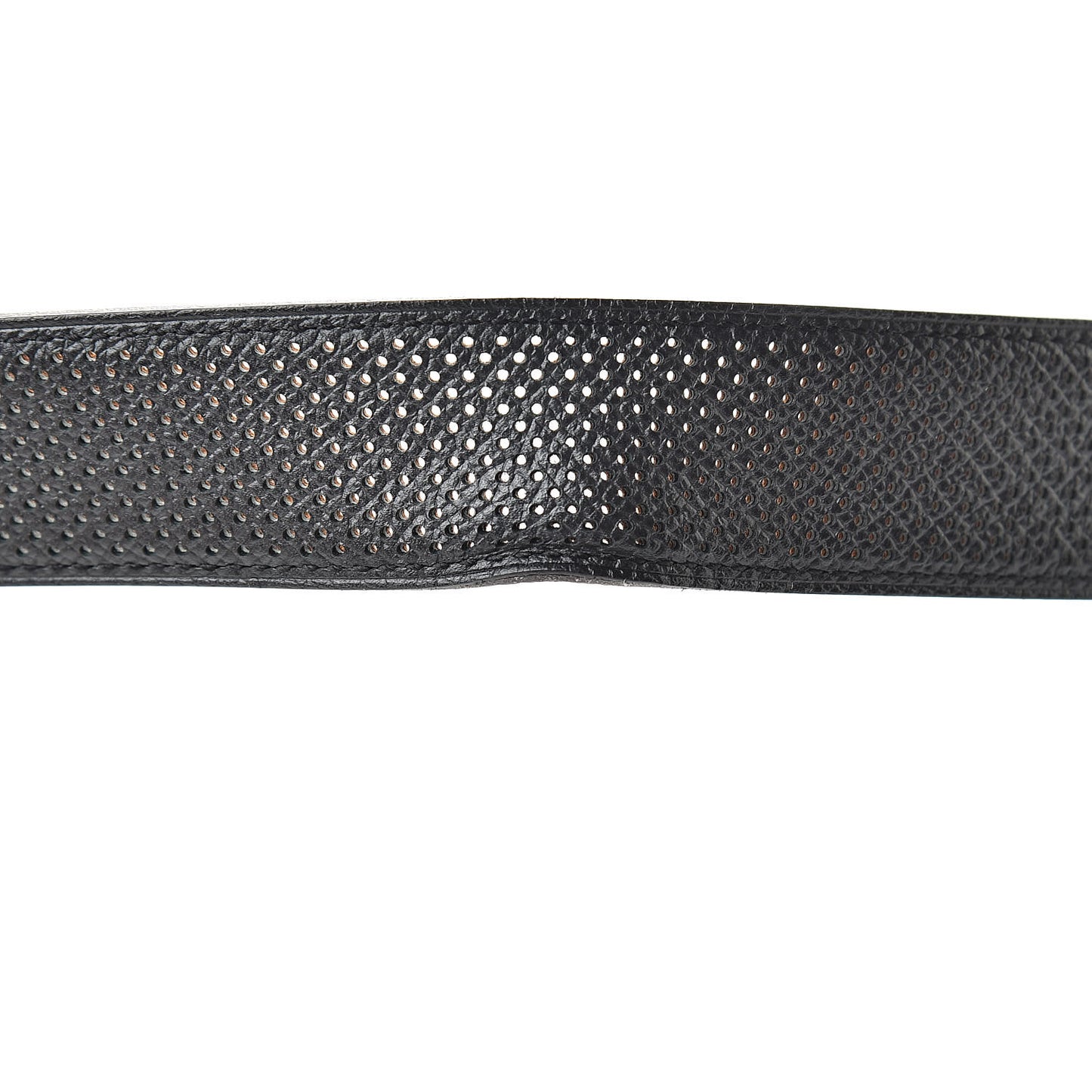 Epsom Perforated 32mm Belt Strap 80 Black Gold