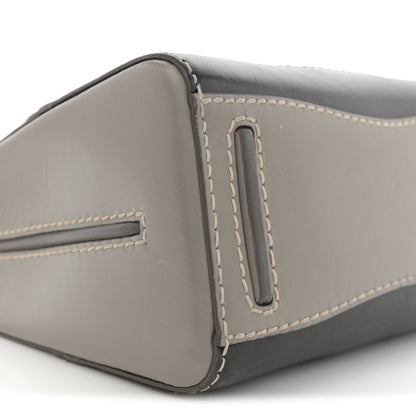 Prada Vitello Tri-Color Medium Sound Top Handle Satchel Grigio Black 8 of 15