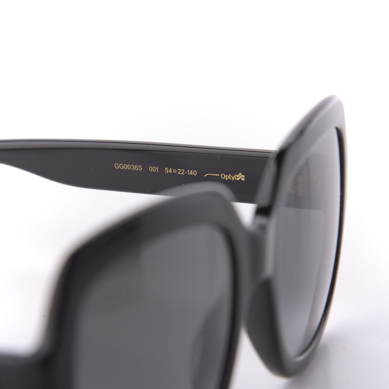 Gucci Oversized Square GG0036S Sunglasses Black 8 of 9